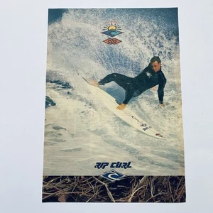 Vintage Rip Curl Surf Poster 90s Original Print Ad Rare 1990s Surfwear Advert - Picture 1 of 5