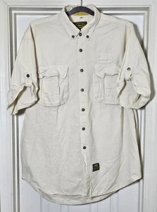VTG Camel Trophy Adventure Wear Safari Shirt Men 4XL Tan Button Up Pockets - Picture 1 of 5