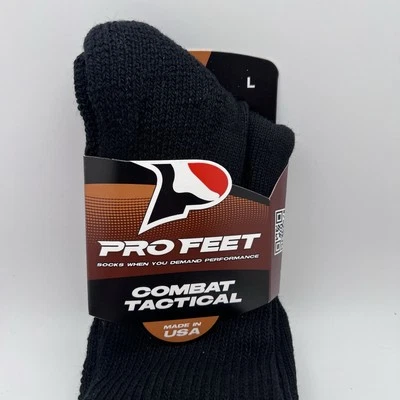 Calcetines Pro Feet Combat Tactical Performance Negros Talla Grande Hechos en EE. UU. NUEVOS Foto 1 de 4
