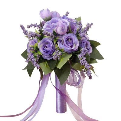 1x Wedding Bouquet for Bride Artificial Rose Flowers Bouquet for Party Wedding - Image 1 of 4