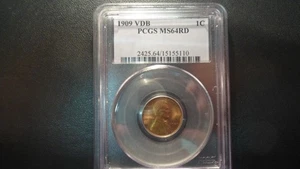 1909 VDB PCGS MS64RD ** NEAR GEM RED B.U. COIN - Picture 1 of 4