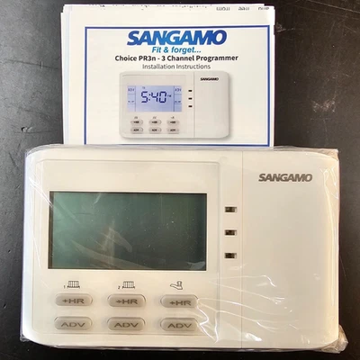 Sangamo Choice PR3N Three Channel 7 Day Programmable Thermostat Heating Timer - Image 1 of 4