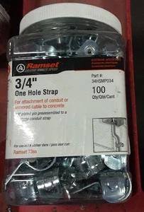 Ramset 34HSMP034 3/4″ One Hole Strap 100 Pcs - Picture 1 of 1