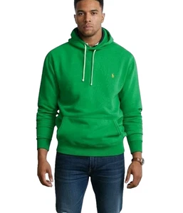 New Polo Ralph Lauren Men’s 4XB Big Tall Green Hoodie Sweatshirt Solid NWT - Picture 1 of 8