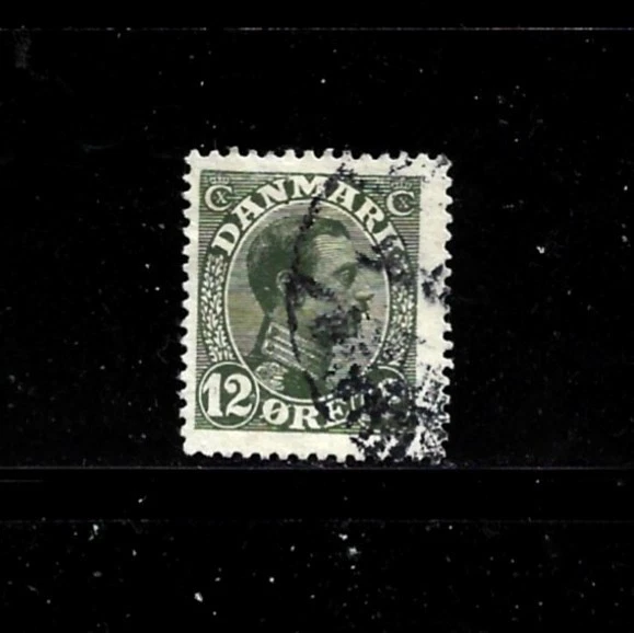 Sello de Dinamarca Scott # 101-12o-usado/VLH-NG-1918 Foto 1 de 1