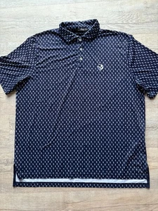 RLX Ralph Lauren Herren XL Hemd Logo Pineapple Print Golf Polo Kragen Blau - Bild 1 von 10