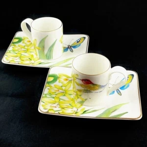 2 TASSES À CAFÉ Porcelaine VILLEROY ET BOCH mod. "AMAZONIA", limoges/&/sevres... - Picture 1 of 9