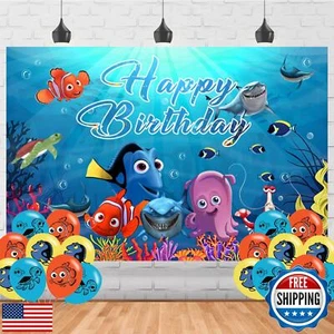 Finding Nemo Birthday Decorations,Finding Dory Backdrops for Party Decoration - Picture 1 of 5
