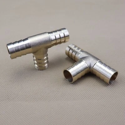 2 шт латунных штуцера шланга фитинг трубы соединитель топлива воды газа Tee3 путь 5/8 дюйма 16 мм - Изображение 1 из 4