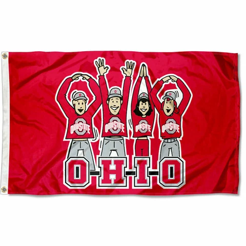 Ohio State University Buckeyes OHIO Cheer NCAA Flag Tailgating Banner Cover