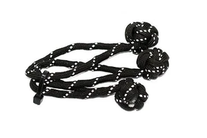SIMPLE BLACK PARACORD ZIPPER PULL OUTDOOR SURVIVAL KEYCHAIN - Bild 1 von 2