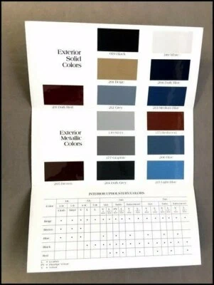 1985 Volvo Color Paint and Upholstery Car Guide Brochure - 240 740 760 Turbo Foto 1 de 2
