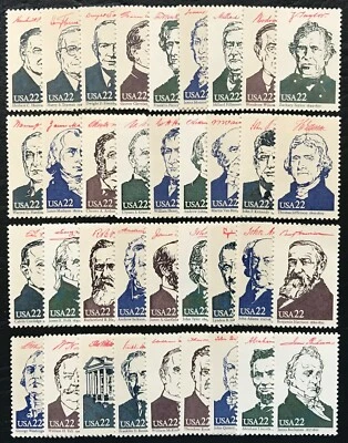 1986 Scott #2216-2219 - 22¢ - PRESIDENTIAL SERIES- 36 Singles - Mint NH Full Set - Image 1 of 4