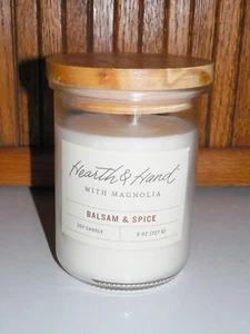 HEARTH & HAND by MAGNOLIA Balsam and Spice 8 oz Soy Candle - NEW - Picture 1 of 2