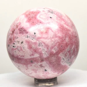 2 Zoll rosa Rhodochrosit Kugel funkelndes Mineral natürlicher Kristall Edelstein - Peru - Bild 1 von 5