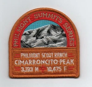 Parche serie Philmont Summits, Cimarroncito Peak 10.475 pies, original Brd, domo, como nuevo - Imagen 1 de 1