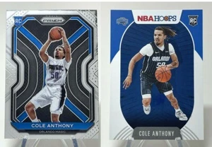 Cole Anthony 2020-21 Panini Prizm + Hoops Rookie RC #292 + 234 - Picture 1 of 5