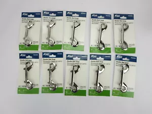 10 Blue Hawk Nickel-Plated Double Bolt Snap 4 in 60 lbs - Lot of 10 - Picture 1 of 3