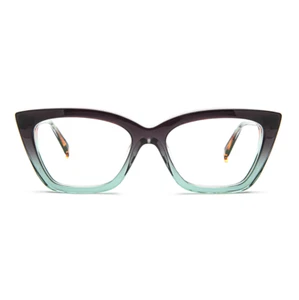 Bevel 8006 Regina Green Gadient Brownish Cateye Optical Eyeglasses - Picture 1 of 2