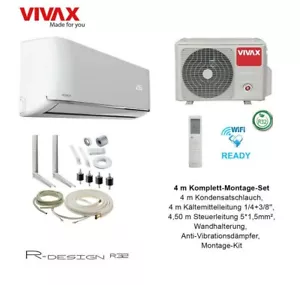 VIVAX R Design 12000 BTU + 4 m Komplett SET 3,8 KW Klimagerät Klimaanlage A+++ - Bild 1 von 8