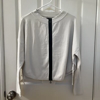 Сара Пачини 2-сторонний молнии укороченный кардиган свитер назад молнии детали женщин один размер - Изображение 1 из 4