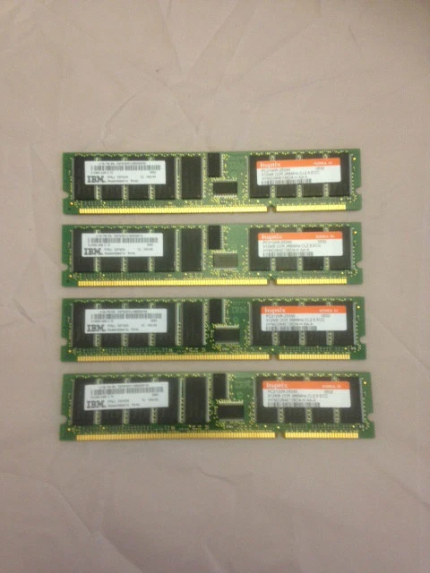 IBM 4452 2048MB (4x 512MB) DDR-1 DIMMs 208 Pin 8NS SDRAM 09P2706 12R9240 53P3226 - Image 1 of 1