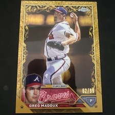 Topps Chrome Gilded Baseball 2023 Greg Maddux Gold Etch Refractor /99
