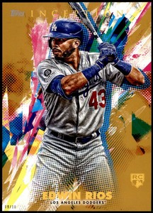 Edwin Rios 2020 Topps Inception 5x7 Gold #14 /10 Dodgers 