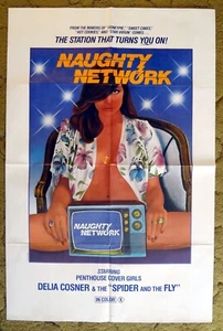 Póster de película Naughty Network 1981 clasificación X Delia Cosner - Imagen 1 de 1
