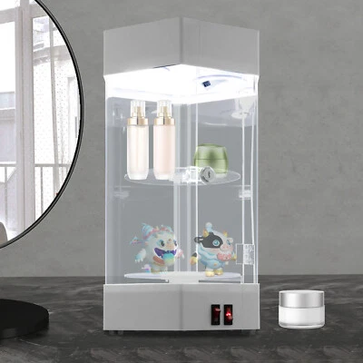 360° Electric Jewelry Rotating Clear Display Case with Built In LED 10.63"x18.9" - Image 1 of 4