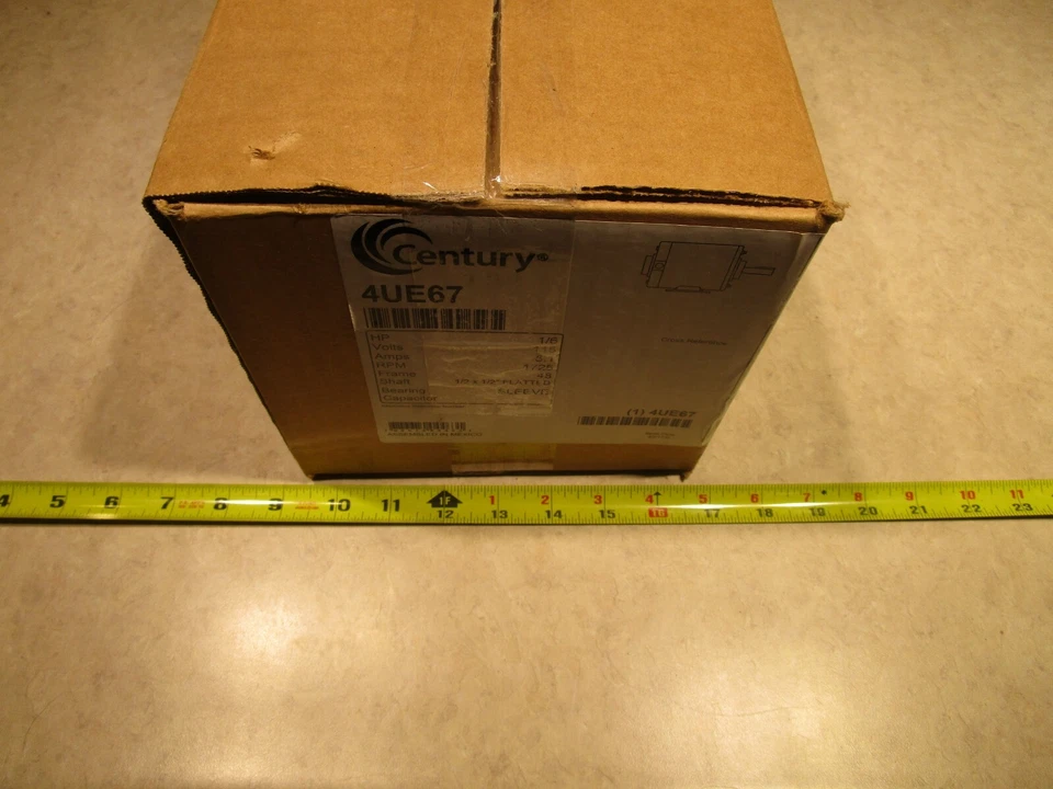 Century 4UE67 1/6 HP, 115V, 5.1A, 1/2" X 1/2" FLATTED, D0421 - Image 1 of 2