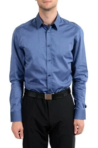 Versace Collection "Trend" Men's Blue Long Sleeve Dress Shirt - Picture 1 of 5