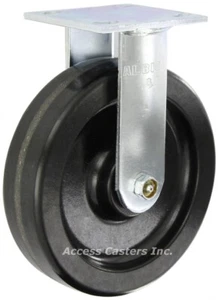 16TM08201R 8" x 2" Albion Rigid Plate Caster, Phenolic Wheel, 1250 lbs Capacity - Picture 1 of 6