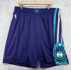 Adidas 2014-2015 NBA Charlotte Hornets Basketball Game Issued Shorts 3XL+2 READ - Picture 1 of 7