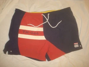 Pantalones cortos de natación Tommy Hilfiger vintage para hombre equipo de vela azul marino grandes - Imagen 1 de 4