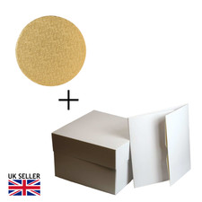 Cake BOX and BOARD Single White Box Round Culpitt Boards - Super Fast Delivery
