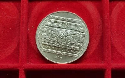 MESSICO 2 nuovo peso 1/2 ONCIA OZ 1993 EL TAJIN ARGENTO SILVER 999 Precolombiana - Immagine 1 di 2