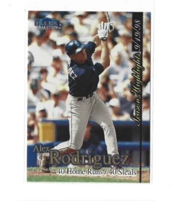 1998 Fleer Tradition Update #U10 Alex Rodriguez HL NMMT - Image 1 of 2