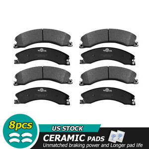 Front & Rear Ceramic Brake Pads for Chevy Silverado 2500 HD GMC Sierra 2500 HD