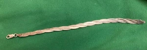 ITALIAN STERLING/925 SILVER WOVEN BRACELET BY AURAFIN JUST IN TIME FOR CHRISTMAS - Picture 1 of 3