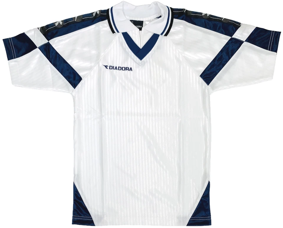 Camiseta polo de fútbol Diadora Trevi 017 blanca azul marino juvenil M Foto 1 de 2