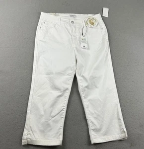 Curve Appeal Jeans Womens 10/30 White Tummy Tucking Technology Capri Pants NWT - Picture 1 of 11