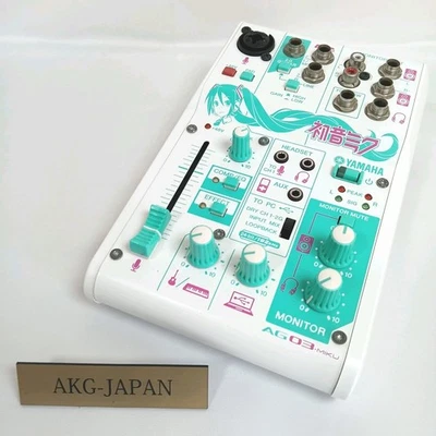 Yamaha AG03-MIKU 3-Channel USB Mixer Audio Interface Miku Design USED Japan - Image 1 of 4