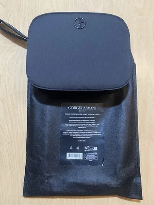 Giorgio Armani Beauty BOLSA PREMIUM NEGRA Nueva en Bolsa para el Polvo Maquillaje/Estuche de Viaje Foto 1 de 4