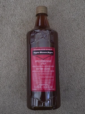 Jarabe de azúcar morena de manzana Starbucks, 33,8 oz, 1 litro BB 11/2025 Foto 1 de 2