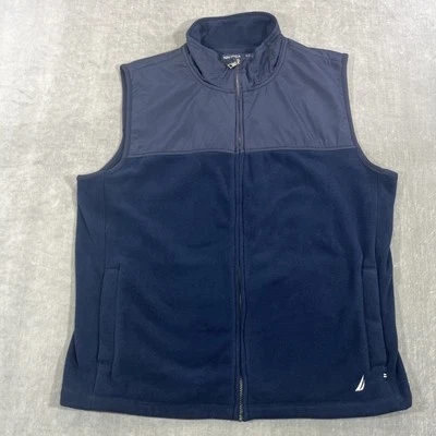Chaleco sin mangas Nautica grande azul marino polar para hombre Foto 1 de 4