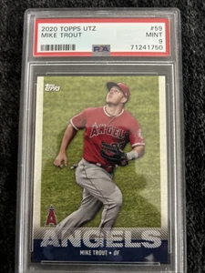 Tarjeta paralela Topps Utz 2020 #59 PSA 9 Mike Trout Angels muy rara - Imagen 1 de 2