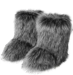 Botas de piel sintética peludas para mujer talla 40 EU - Imagen 1 de 7