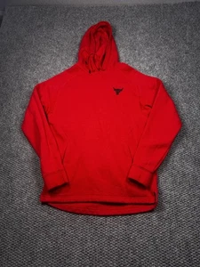 Under Armour Project Rock Hoodie Mens Small Red Pullover Fleece Brahma Bull - Picture 1 of 8