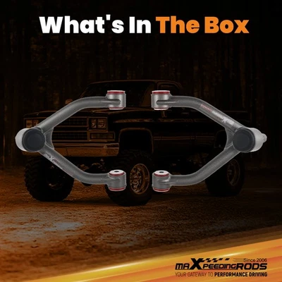 2"-4" Lift Front Upper Control Arms for 1988-1998 GMC Chevrolet K1500 Pickup 4WD - Image 1 of 4